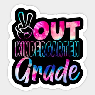 Peace Out KINDERGARTEN Graduation Class Last Day School Sticker